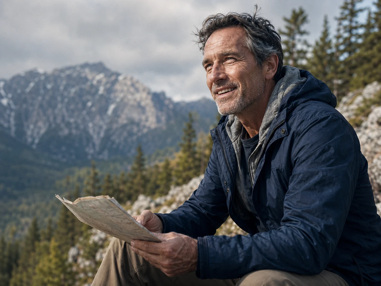 Active adult staying fit and engaged in the outdoors